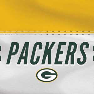 NFL Green Bay Packers White Striped Steam Deck Handheld Gaming Computer Skin